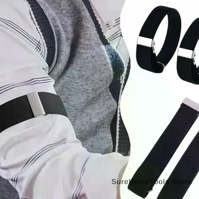 1 Pair Business Elastic Adjustable Shirt Sleeve Garter Anti-Slip Arm Band Cuff Holder Men Women Office Formal Wear