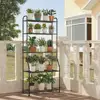 Plant Stand Plant Shelf for Indoor Outdoor, Waterproof Metal Tall for Living Room Bathroom Balcony Garden 4
