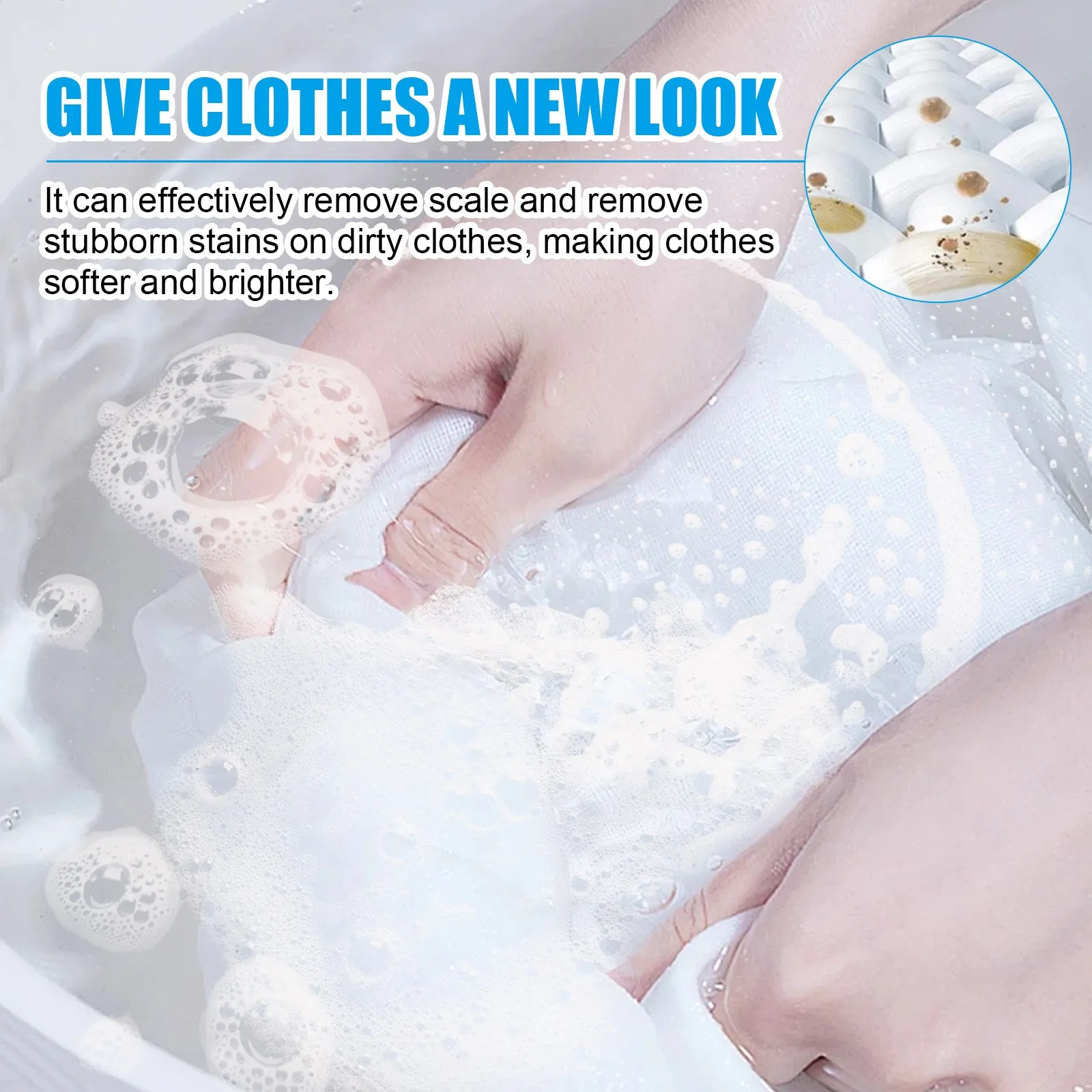 Laundry Tablets, Stain Remover For Clothes Laundry Strong Decontamination Detergent Powder Tablets For Underwear And Clothes