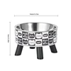 Stainless steel cat bowl - elevated pet feeding tray non-slip and non-dumping design puppy feeding water bowl high column bowl 2