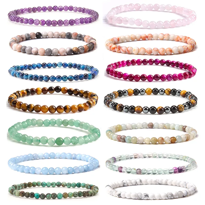 Braccialetti con pietre preziose Braccialetto elastico fatto a mano per uomo e donna, braccialetto con cristalli curativi, regalo di compleanno - Italia