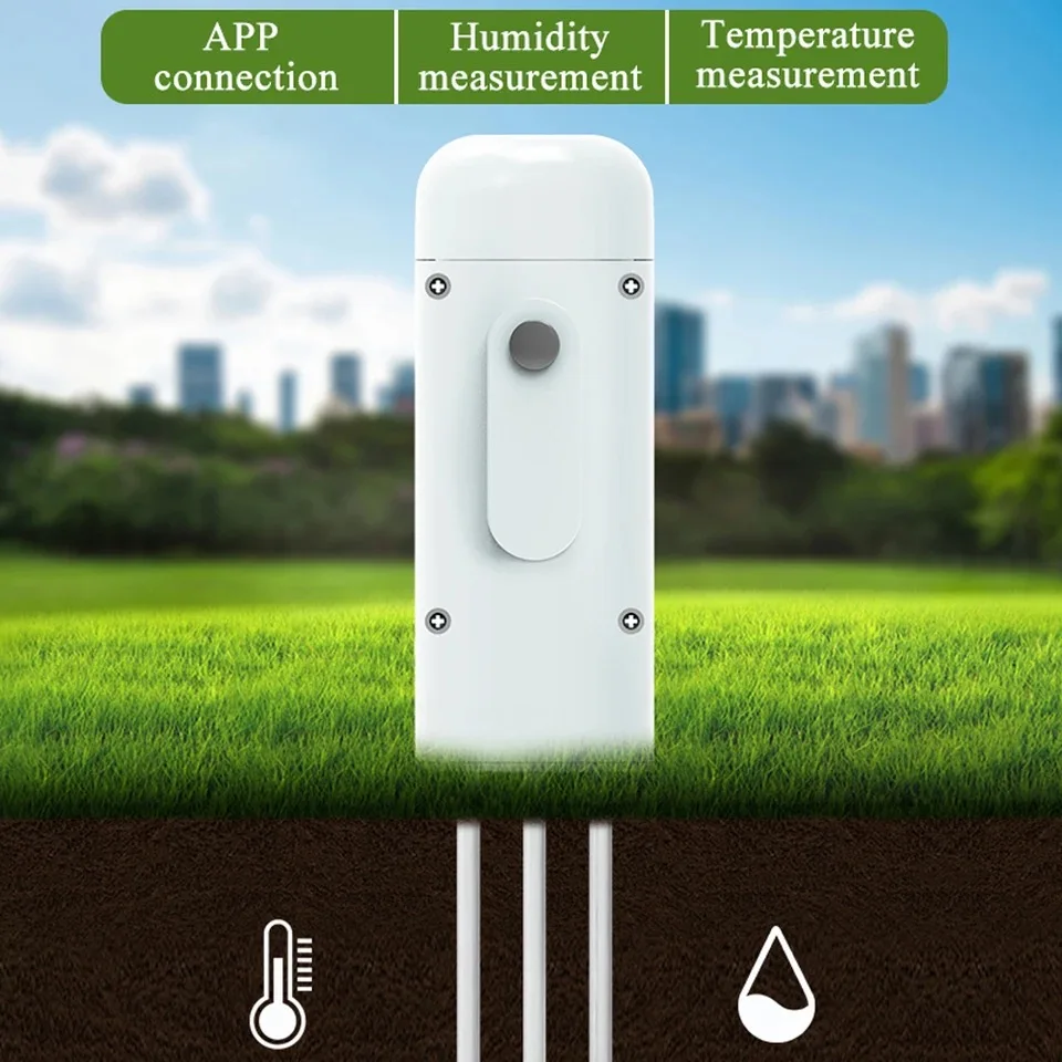 Tuya Zigbee Intelligent Wireless Soil Moisture Meter Temperature Humidity Tester Plant Monitor IP67 Detector for Garden Planting With temperature humidity meter soil moisture sensor soil tester soil moisture meter