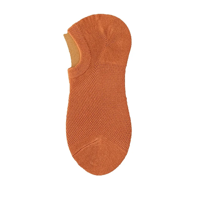 Calzini da barca in garza di puro cotone, invisibili, antiscivolo, antiodore, in silicone, a maglia tinta unita, da uomo, estivi, 2025e_voghion.com