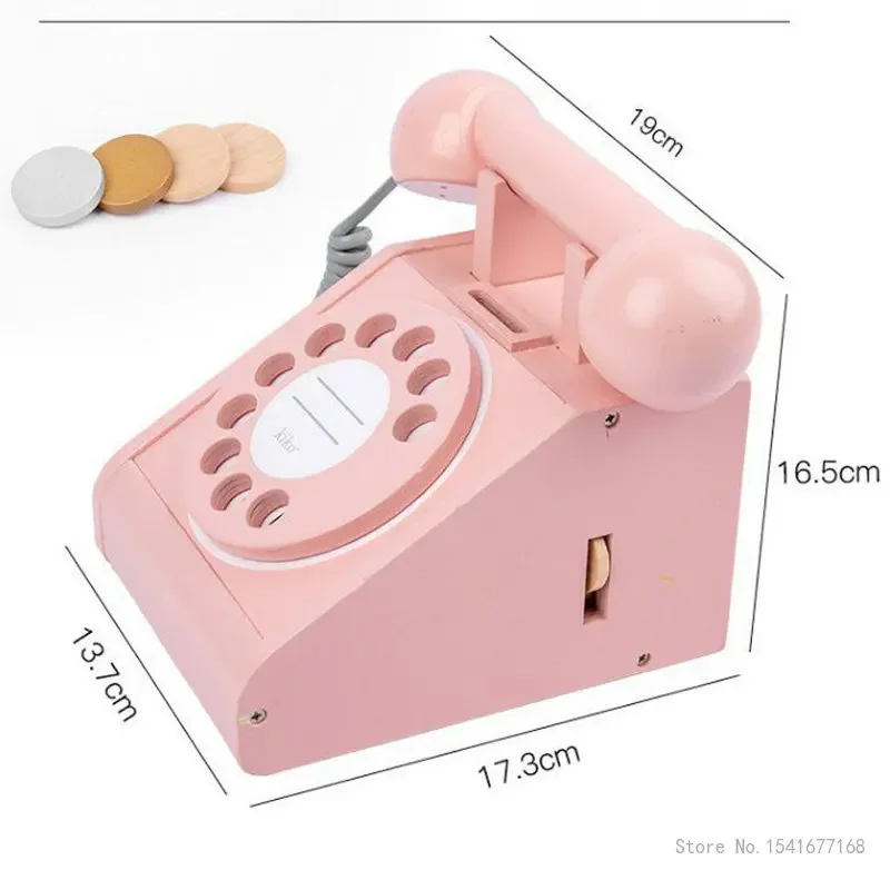 Creative Simulation Turntable Telephone Children Interactive Toy Gift, Home Living Room Decoration, landline Telephone Sculpture