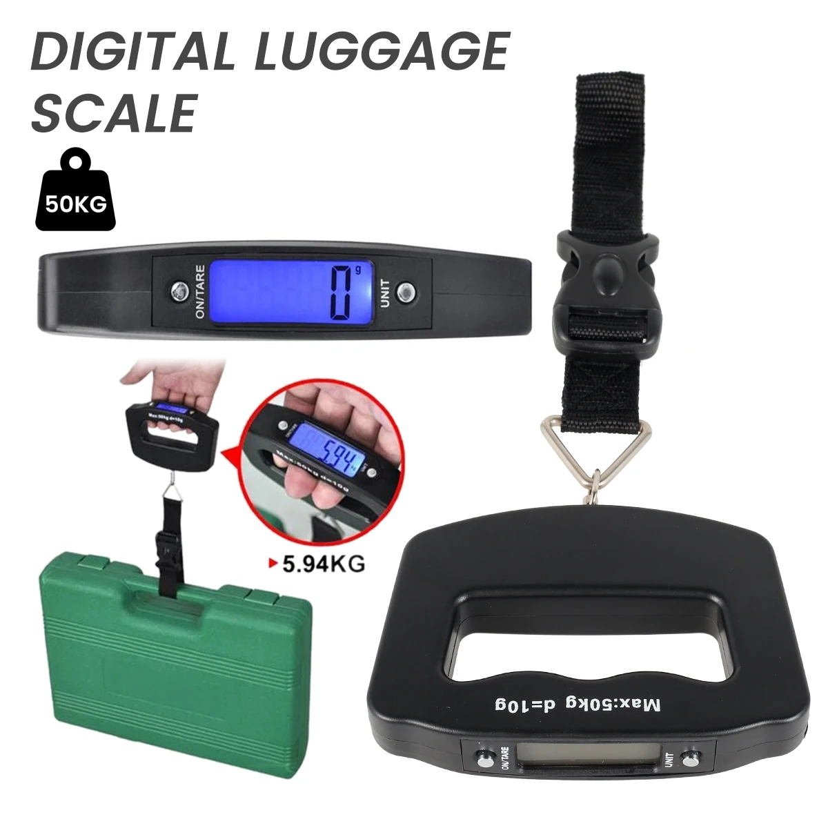 Backlight LCD Display Luggage Scaledr.meter 110lb50kg Electronic Balance Digital