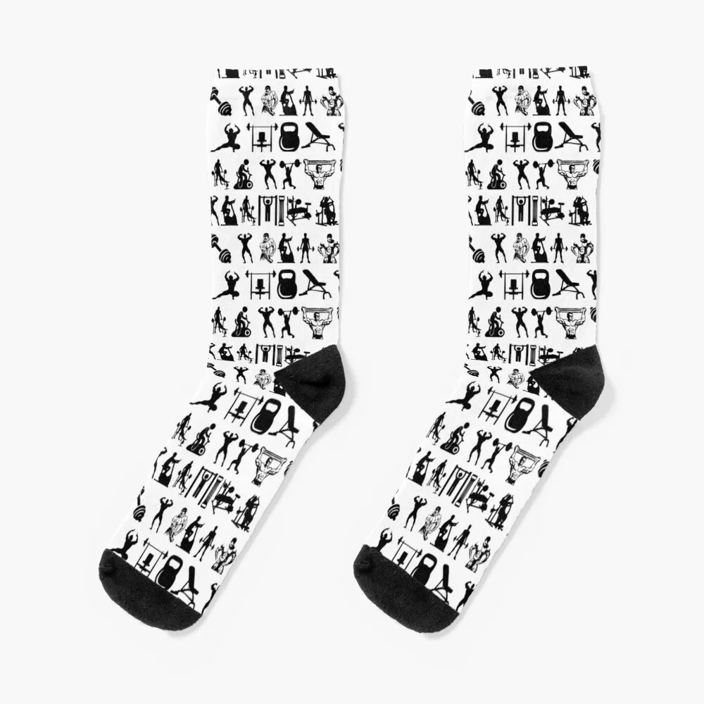 

Funky gym workout shirt collage Socks luxury cute Socks Men's Women's