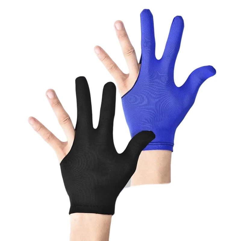 1 Pc Three Fingers Full-Finger Snooker Pool Cue Billiard Glove For Left Hand Lycra Billiards Gloves Billiard Accessory New 1