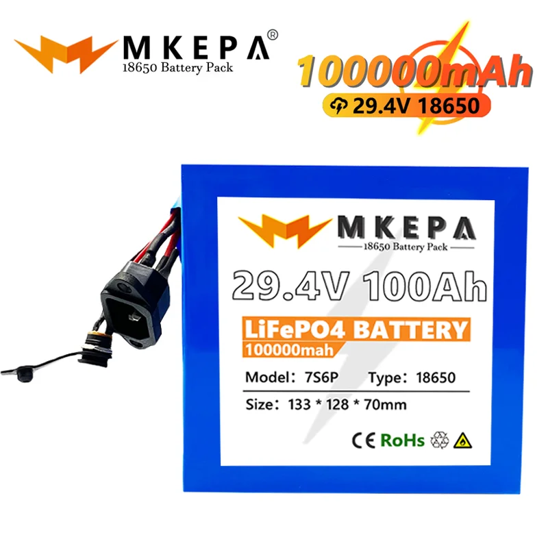 

7S6P 29.4v 10ah 18650 rechargeable lithium battery pack electric bicycle scooter 250W 500W 1000W BMS