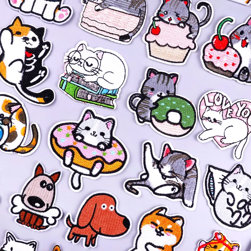 

Термоклейкие нашивки с мультяшным рисунком, патчи для одежды, наклейки на одежду, с вышивкой аниме, петля на липучке