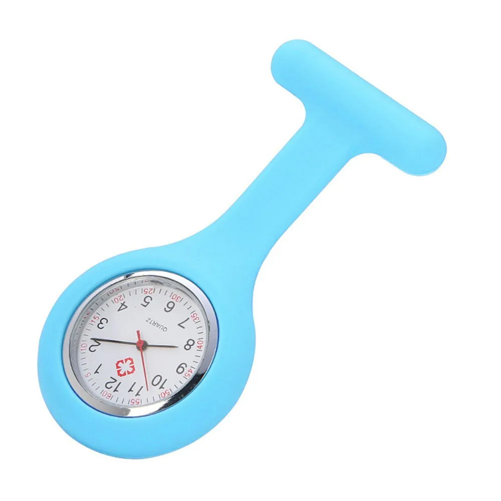 Silicone Watch Brooch Tunic Fob Watch With Free Battery pocket watch,silicone brooch pins