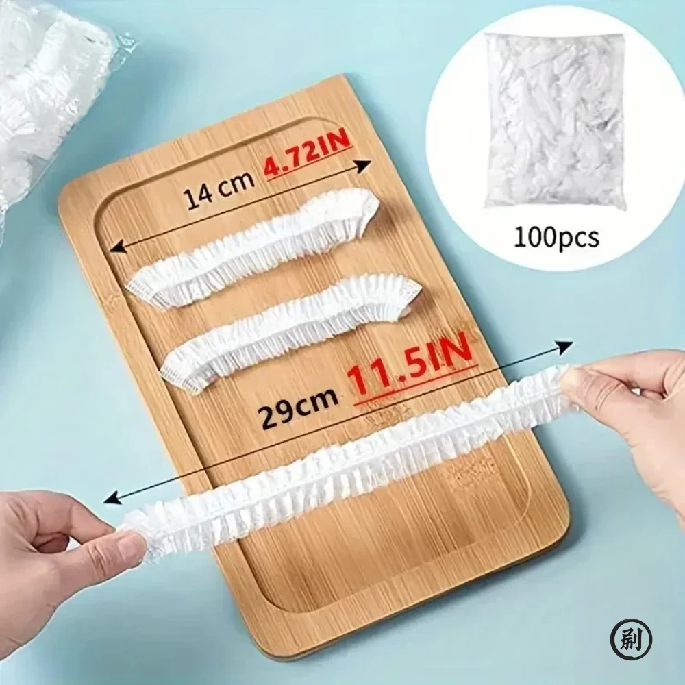 Reusable Stretch Lids 200-Piece Kit Reusable Stretch Lids Food Preservation Disposable Shower Caps Kitchen Storage Shower Prote