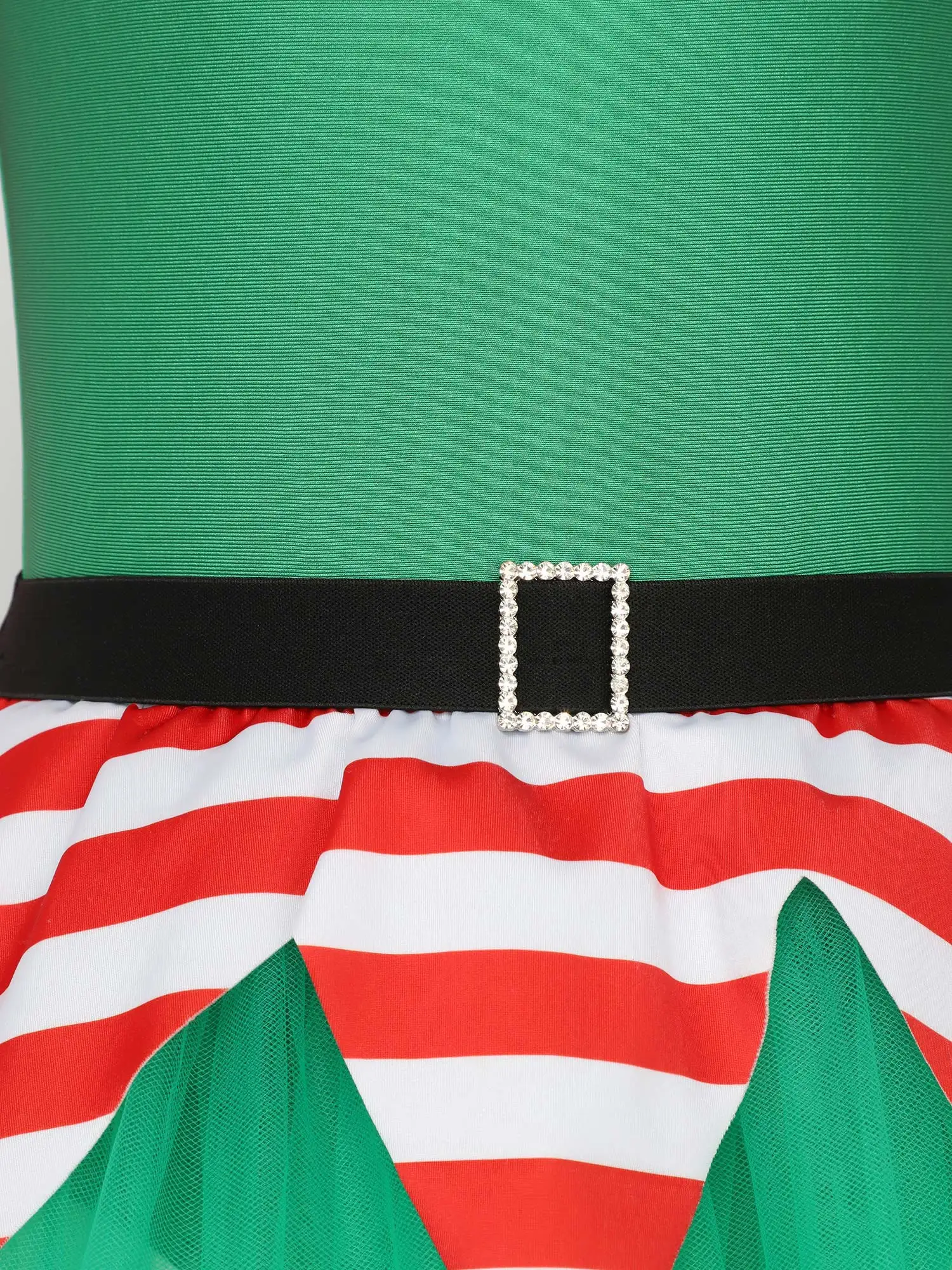 Kinder Mädchen Weihnachten Elf Kostüm Langarm Streifen Tutu Kleid Ballett Tanz Gymnastik Trikot Karneval Party Cosplay verkleiden – Detail 19