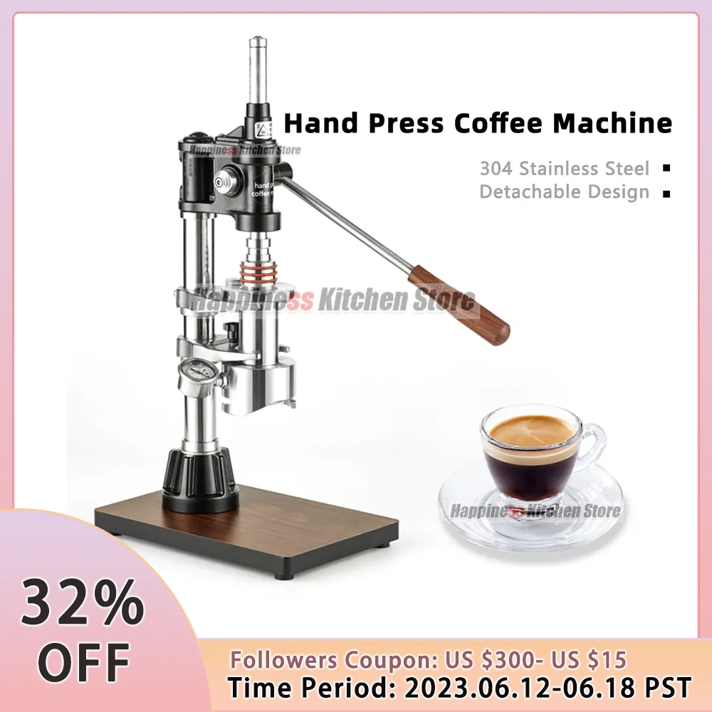 Hand Camping Coffee Maker Stainless Steel Manual Espresso Coffee