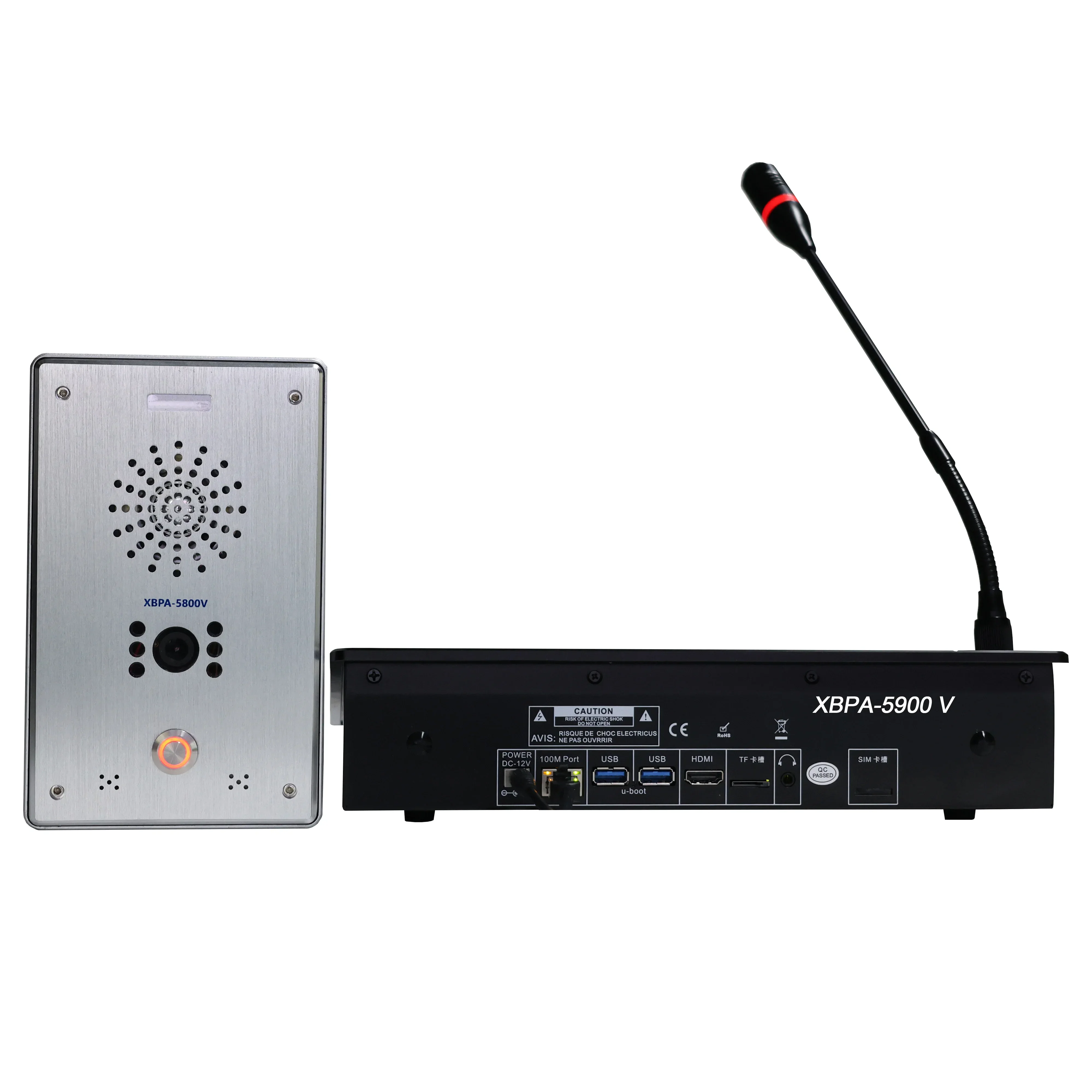 XBPA-5800B 마이크 호스트 IP 인터콤 시스템 야간 투시 기능 리셋 기능 지원 SIP 계약 제조 장비 공급업체
