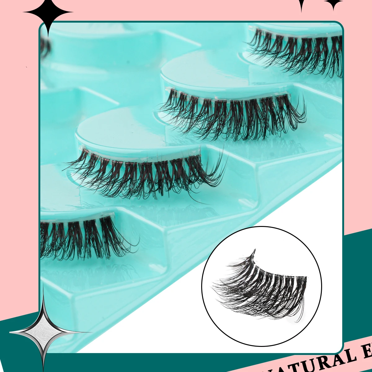 Fake Eyelashes Half Lashes 3/6/10 Piars Soft Natural Cat Eye Handmade Reusable Extension Make up Tools Faux Cils