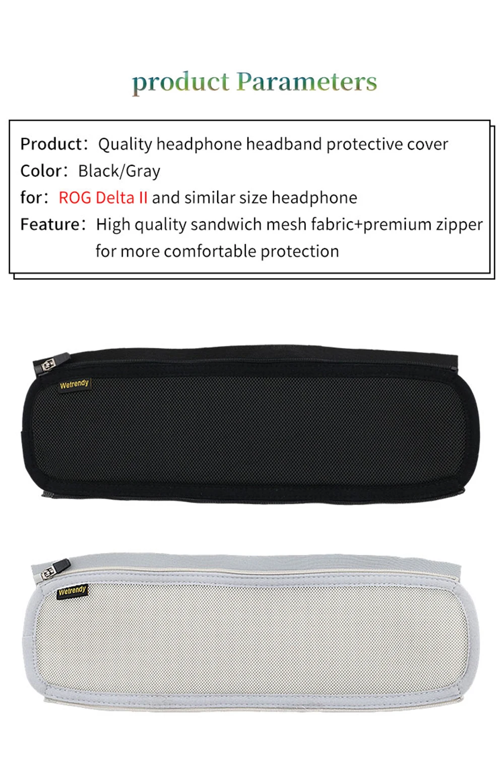 Headphone Head Beam Cover for ROG Delta II Earphone Protective Case DELTA 2nd Gen Headset Headbeam Sleeve