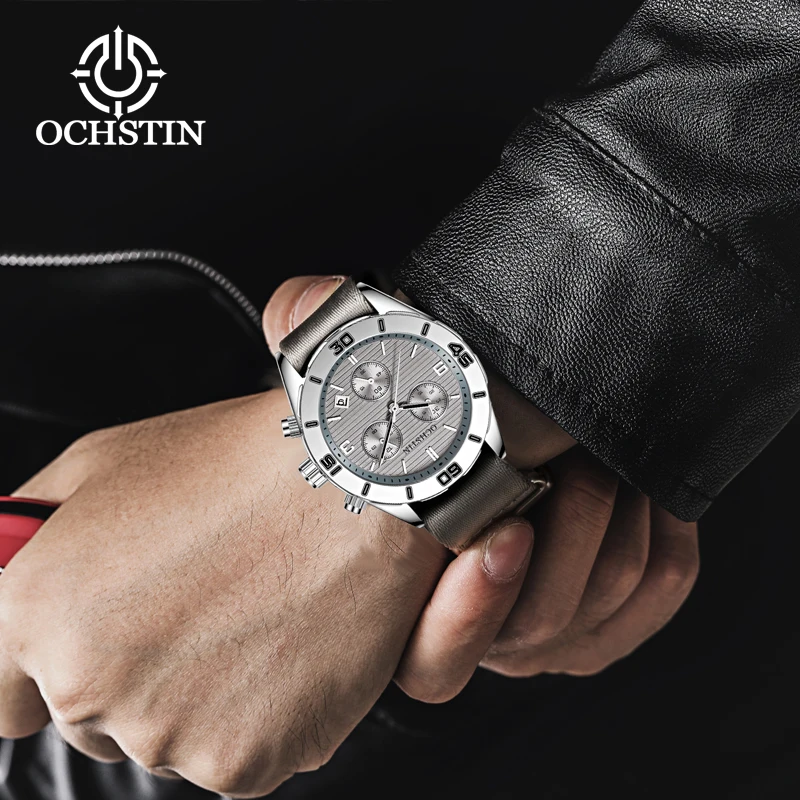 OCHSTIN Creative Nylon Series Multifunctional Quartz Core Hot 2024 Fashionable Trend Men's Quartz Watch Wristwatch