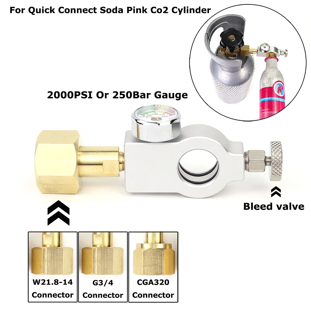 Pink Soda Quick Connect Co2 Cylinder (Terra DUO Art) Refill Fill