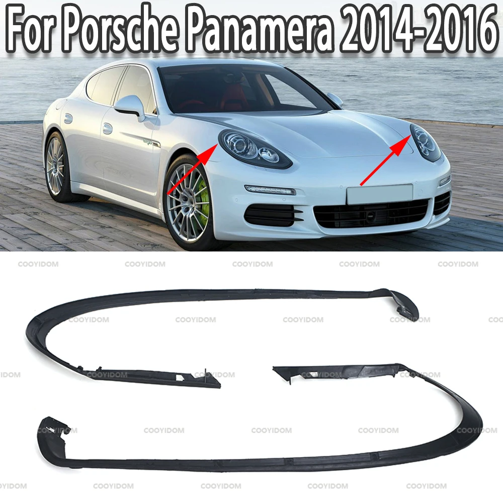 Headlight Trim Ring Wheel Rubber Strip Car Headlight Rubber Sealing Strip Trim Headlamp Decorative Strip For Porsche Panamera 2014 2015 3495542 Car Headlight Rubber Sealing Strip Trim Headlamp Decorative Strip For Porsche Panamera 2014 2015