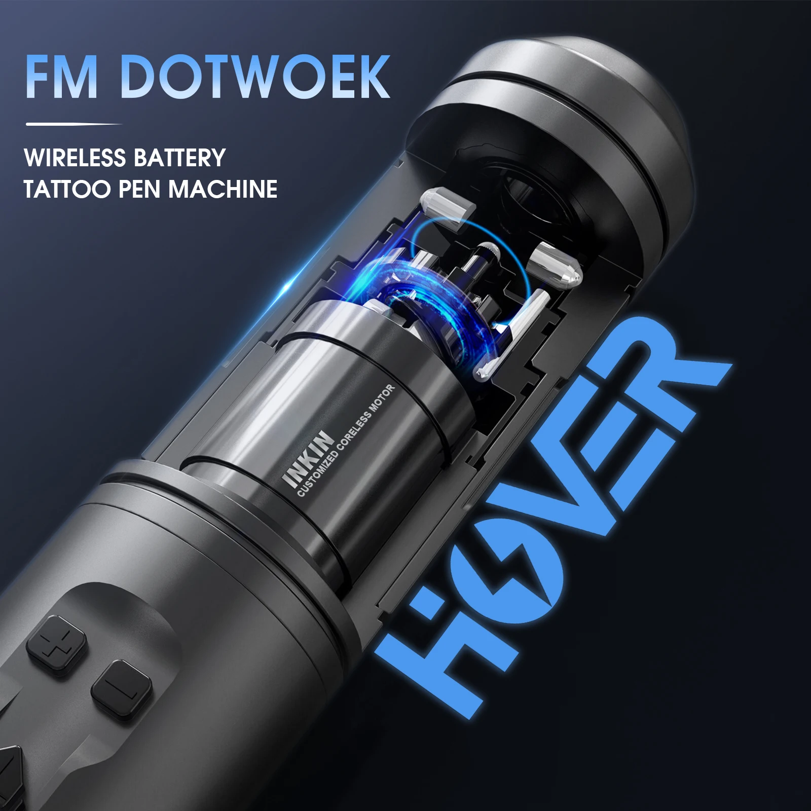 INKIN HOVER Wireless Cartridge Tattoo Machine Pen Kits Battery Power Swiss Motor Complete Tattoo Kits Cartridge Needles tattoo supplies tattoo kit tattoo needles