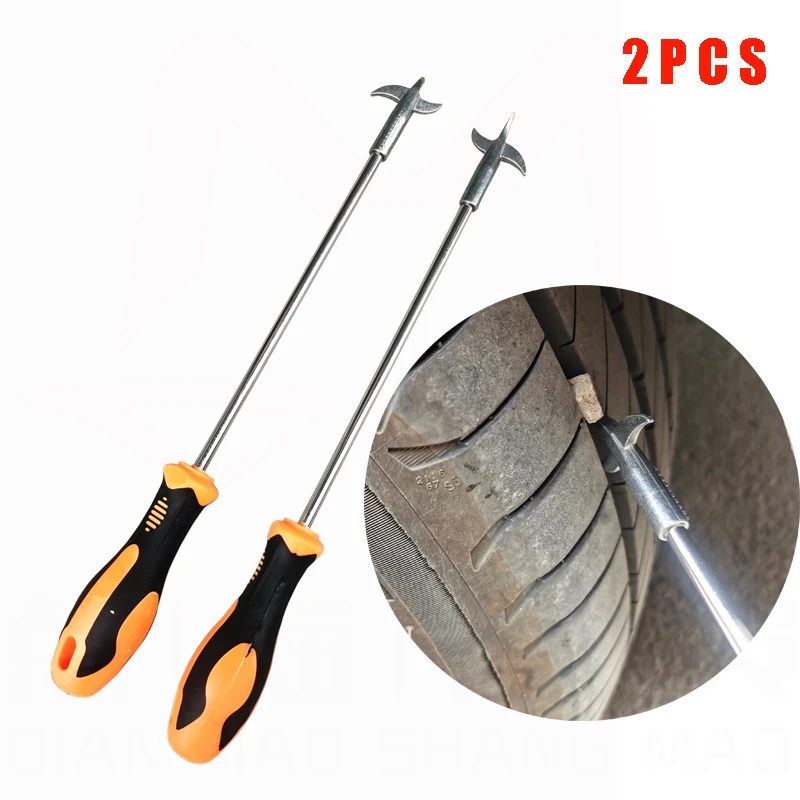 

2 шт. крючок для чистки автомобильных шин, Пряжка для чистки автомобильных шин, каменная зазор для шин, инструмент для чистки шин