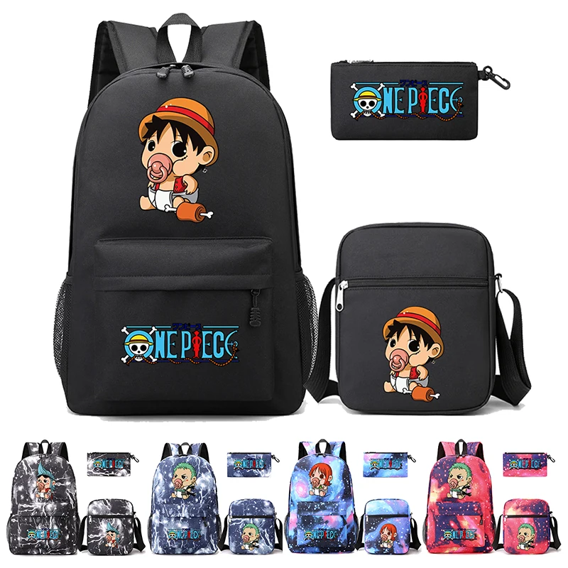 

Anime One Piece Backpack Sharingan Teenagers Student Schoolbag Boy Girl Back To School Uzumaki Big Capacity Cartoon Bags