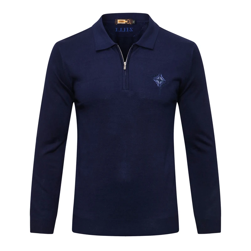 

BILLIONAIRE OECHSLI Sweater wool men's 2022 new warm business zipper elasticity printing comfortable high quality big size M-5XL