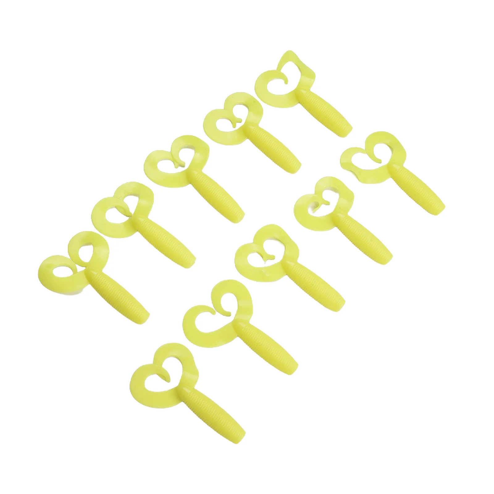 10pcs Fishing Soft Lures TPR Material 70mm/4.3g Fishing Soft Lures Twin Tail Grub Trout Jigging Bait 7x4cm Accessories fishing lure