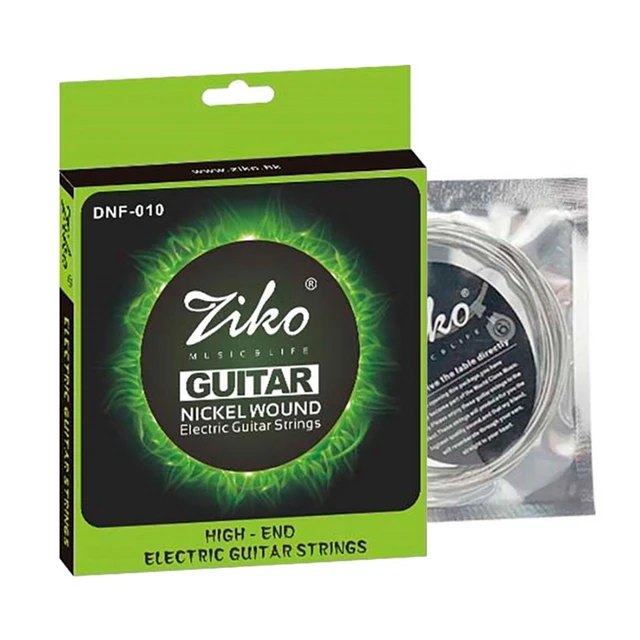 Ziko Dnf Elektromos Gitárhúrok Nikkel Bevont Szénacél Hatszögletű Ötvözet Gitárhúrok, 6 db - Image 6