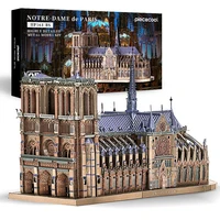 Piececool 3D Metal Puzzles Jigsaw, Notre Dame Cathedral Paris DIY Model Building Kits Toys for Adults Birthday Gifts 1