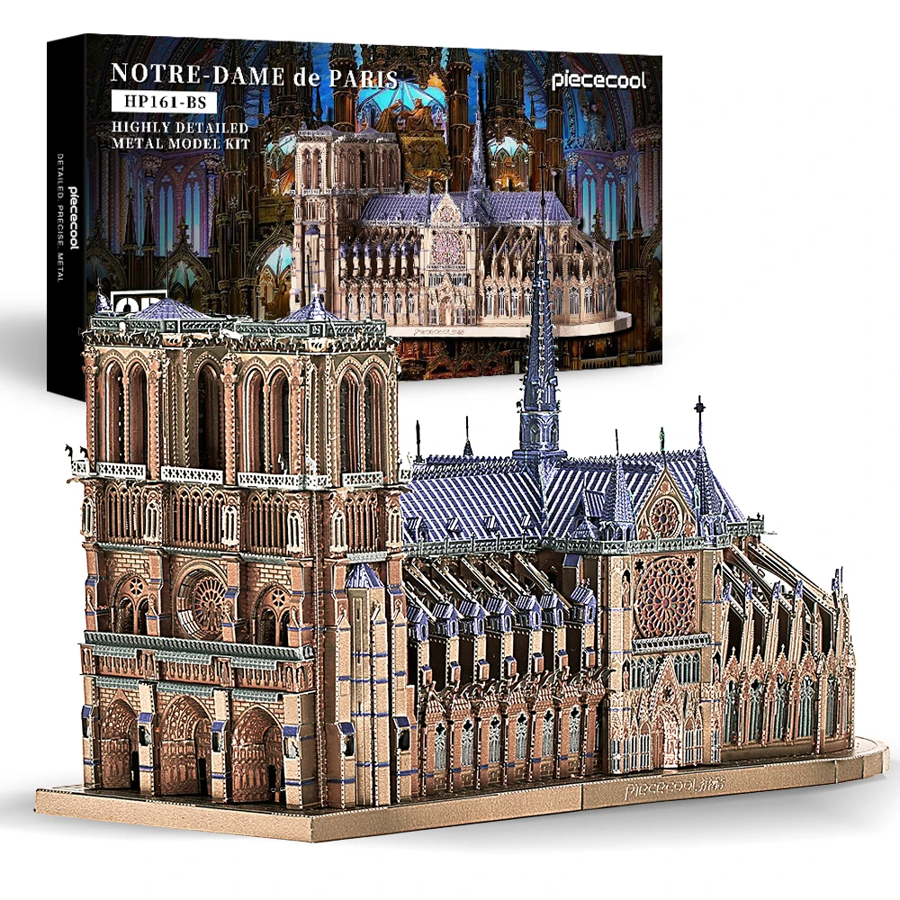 Piececool 3d Metal Puzzles Jigsaw, Notre Dame Cathedral Paris Diy Model