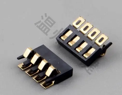 

10 Pcs Battery Holder Digital Product Accessory 4PIN Connector BC-12-4P Copper Positive Pressure Spring Charging Holder