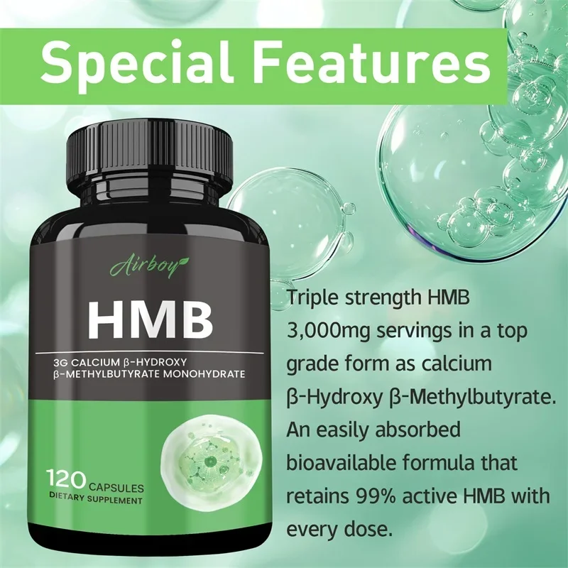 HMB Supplement-Promotes Growth and Recovery, Boosts Energy, Improves Endurance