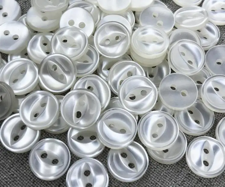 100pcs 9mm/10mm/11mm/12mm/15mm/18mm polyester button cute Fisheye buckle Sewing button Accessories resin shirt button for DIY 5