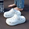 Women's Summer New Thick Bottom Anti-slip Slip-On Shoes EVA Integrated Sandals Increase Height Dad Shoes Outdoor Wear