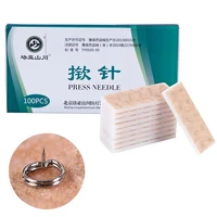 100Pcs/box Multi-Condition Ear Seed Acupressure Kit Disposable Press Needle Ear Seeds Acupuncture Vaccaria Plaster Bean Massagee 1