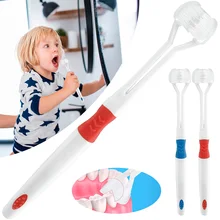 

3 Sided Toothbrush Soft Gentle Kids Autism Toothbrush Thorough-Cleaning Toothbrush U-Shaped Warp-Around Toothbrush Oral Care