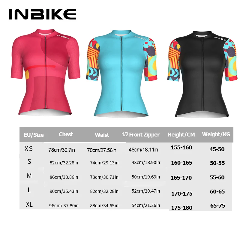 INBIKE Women's Cycling Short Sleeve Bicycle Top Shirts Slim Fit Breathable Biking Riding Clothes for Women with Rear 3 Pockets 6