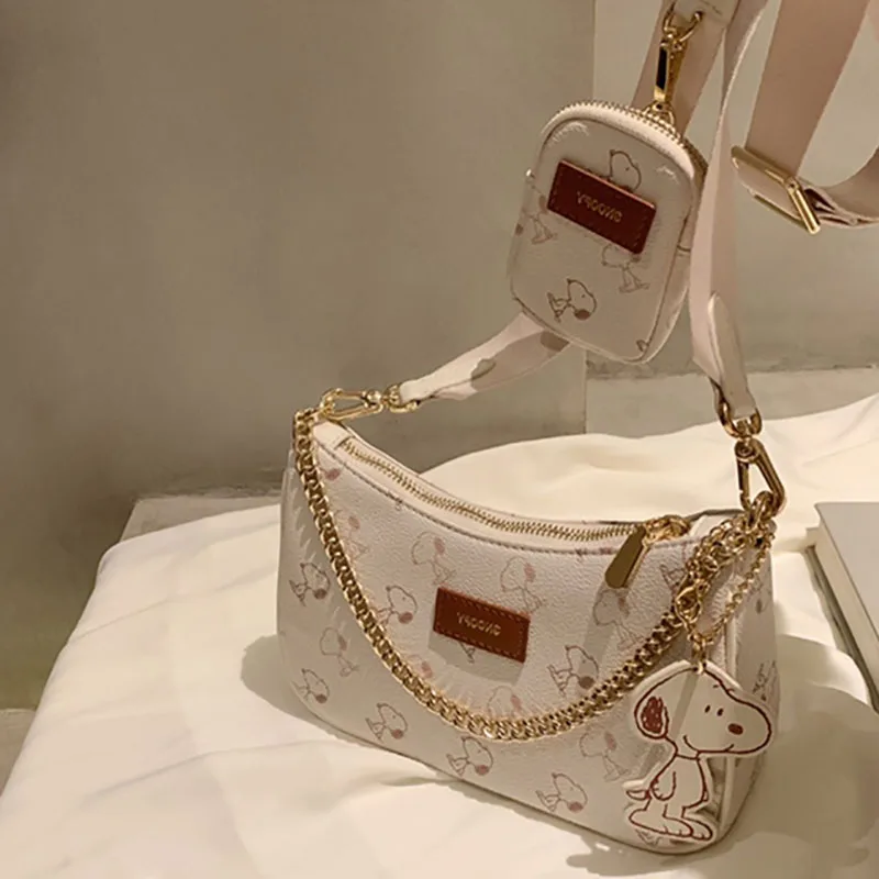 Cartoon Printed Shoulder Bag 3-In-1 Fashion Women'S Crossbody Bag Cute Handbag Coin Purse