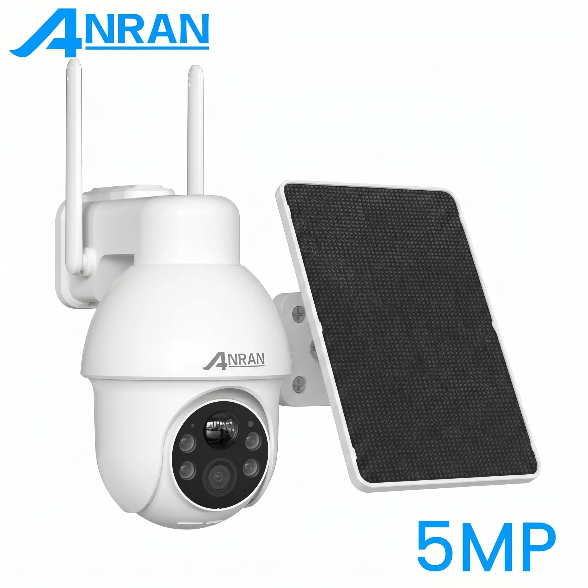 ANRAN 5MP caméra solaire de sécurité à domicile caméra de Surveillance Wifi couleur Vision nocturne détection humaine extérieure sans fil Audio bidirectionnel 1