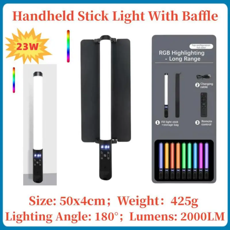 

RGB Video Light Stick Wand Party Colorful LED Lamp Fill Light Handheld Flash Speedlight Photography Lighting With Tripod Stand