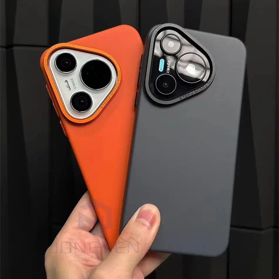 Sleek Matte Solid Color Shockproof Case with Alloy Lens Frame