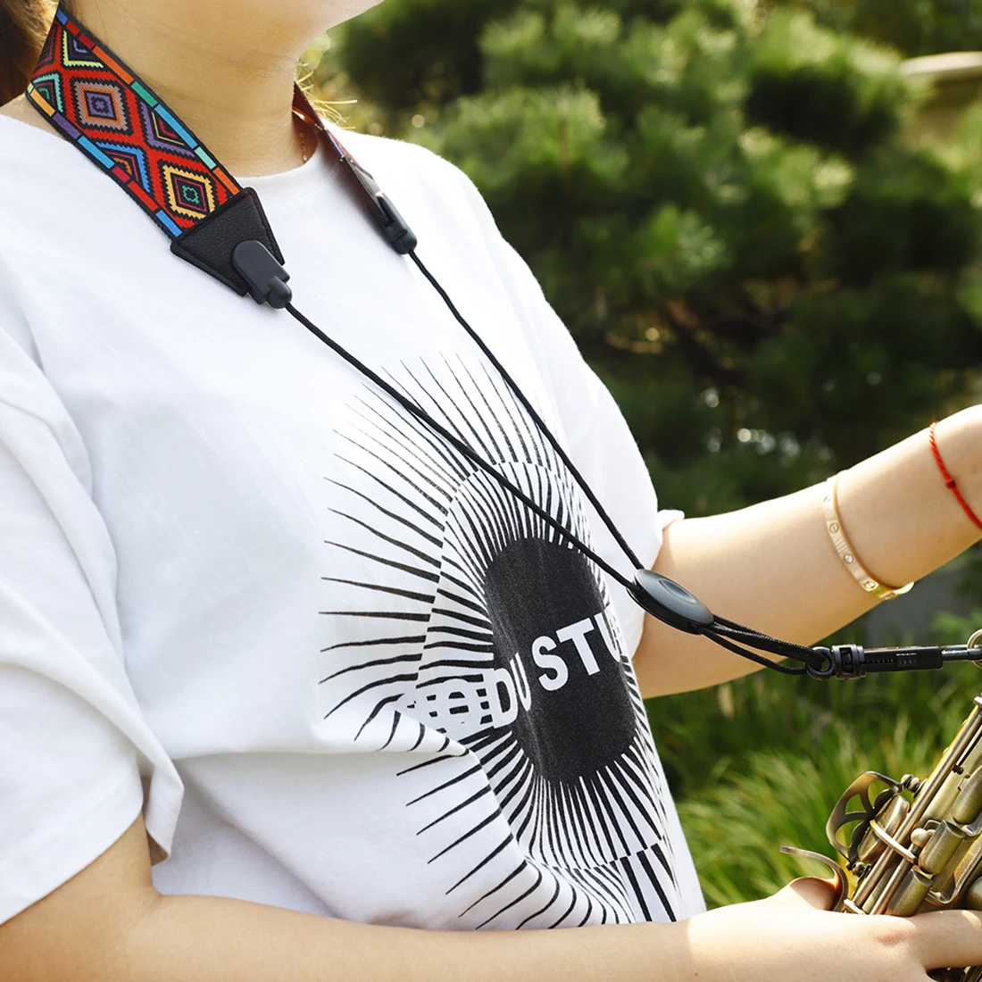 Description Picture 5 of itemUniversal Saxophone Neck Strap With Hook Clasp Alto Tenor Soprano Sax Shoulder Belt ABS Woodwind Musical Instrument Accessories