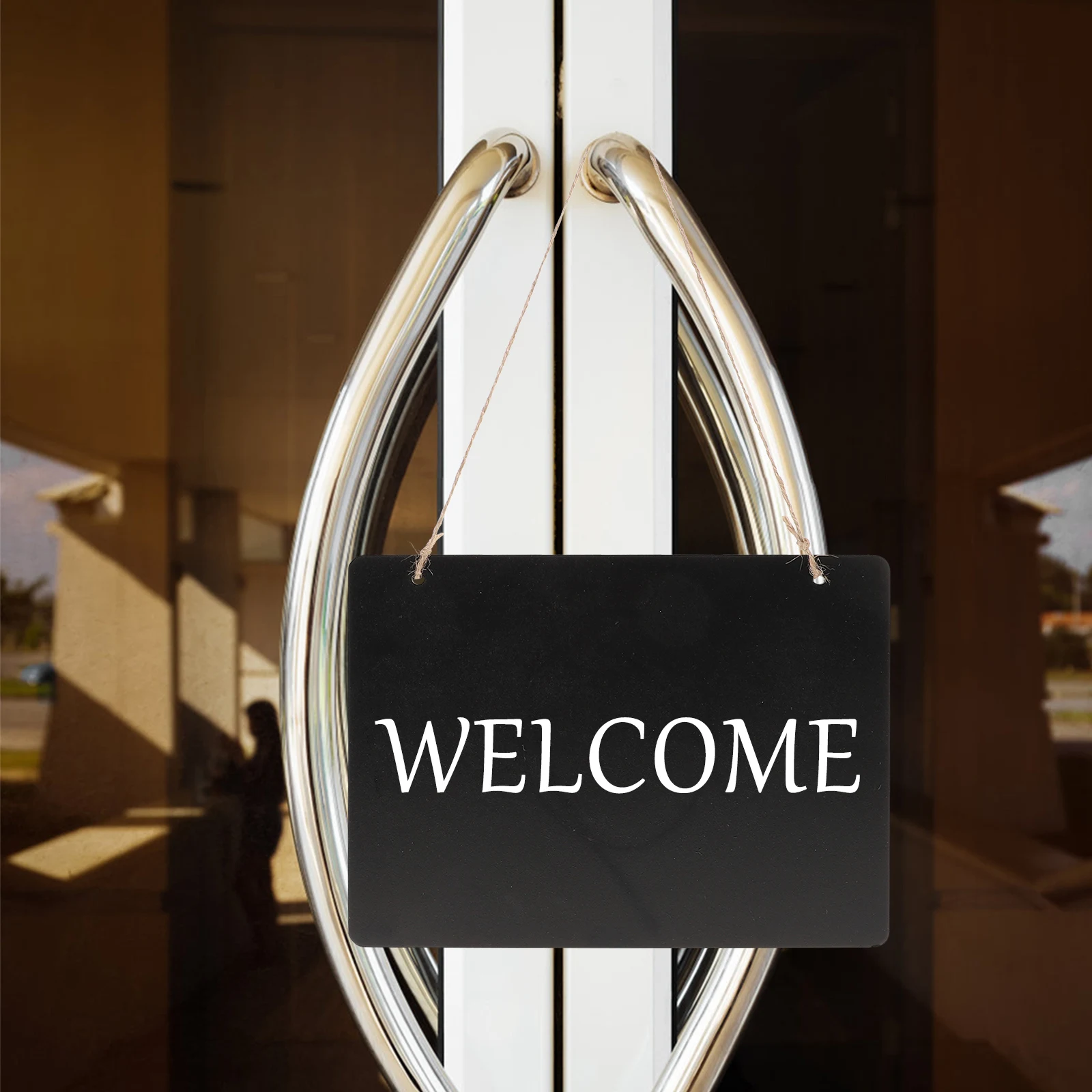 Blackboard Sign Hanging Chalkboard Wall Message Woodlive Signs Labels Small Display Decor Doubledecorate Sided Wooden