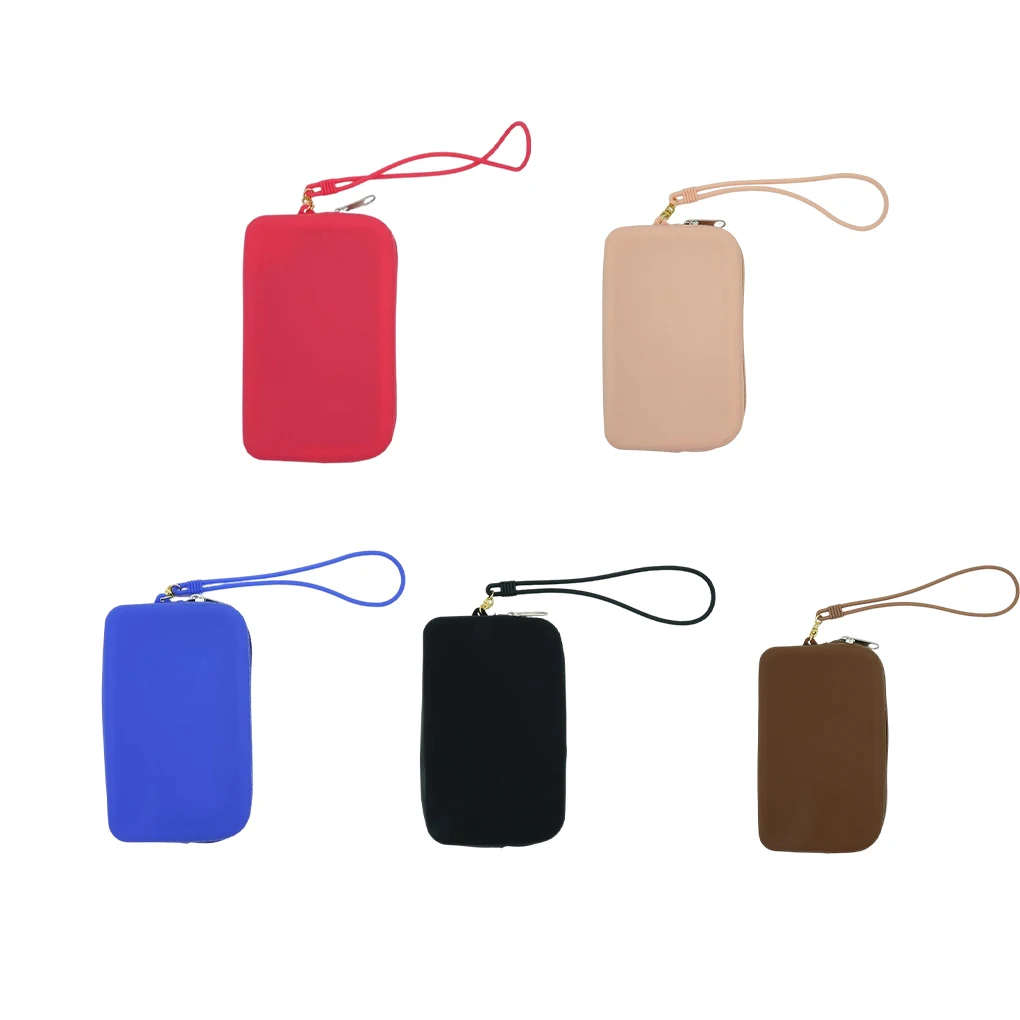 Rechteckige Brieftasche Silikon Reiß verschluss wasserdichte Aufbewahrung tasche Multifunktion tragende Handtaschen mobile Männer Frauen Khaki
