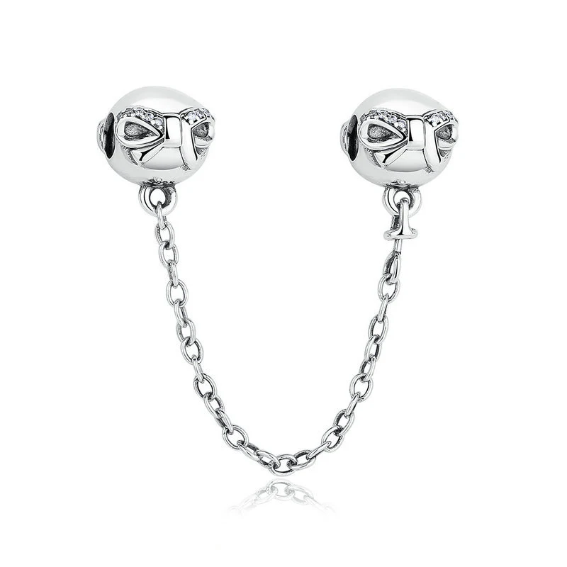 

Браслет Pandora женский из серебра 925 пробы с бусинами и бантом