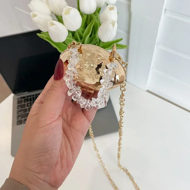 Mini Lipstick Bag Decorate Women's Shoulder Bag Chain Crossbody Designer Handbag and Purse Fashion Shell Bags Female Clutch