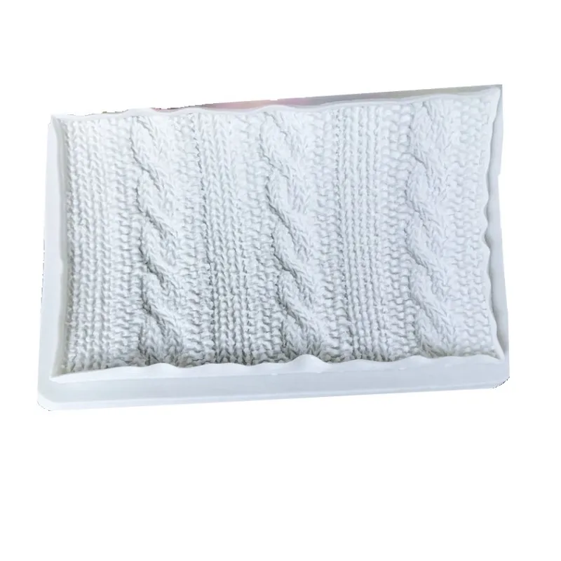 Sweater Pattern Knitting Texture Woolen Yarn Shape Silicone Mold Fondant Cake Decorating Tools Chocolate Baking Decorative Mold For knitting supplies,knitting material,knitting pattern cards,crochet yarn