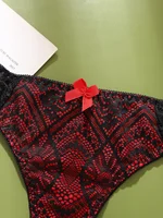 String Sexy pour femmes, culotte transparente, taille mi-basse, sous-vêtements pour dames, bloc de couleurs, Lingerie intime féminine 5
