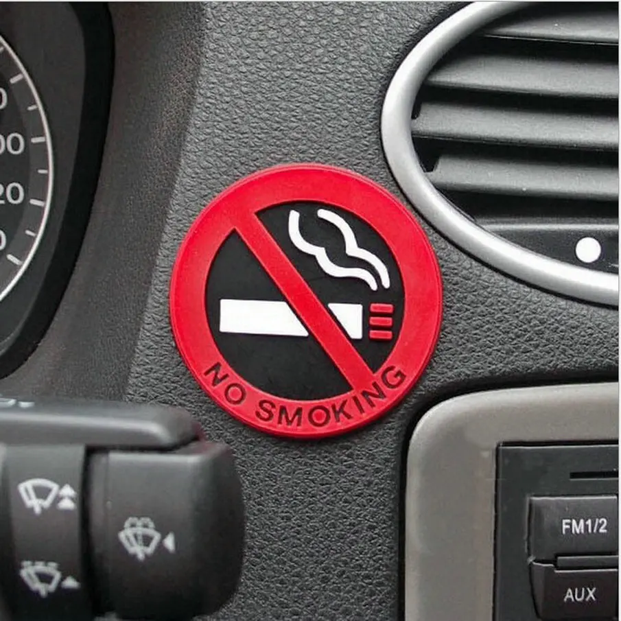 1 Pz Avvertimento No Smoking Logo Adesivi Per Auto Per Vw Amarok Atlas Beetle Bora Caddy Cc Eos Fox Golf Jetta New Beetle Passat